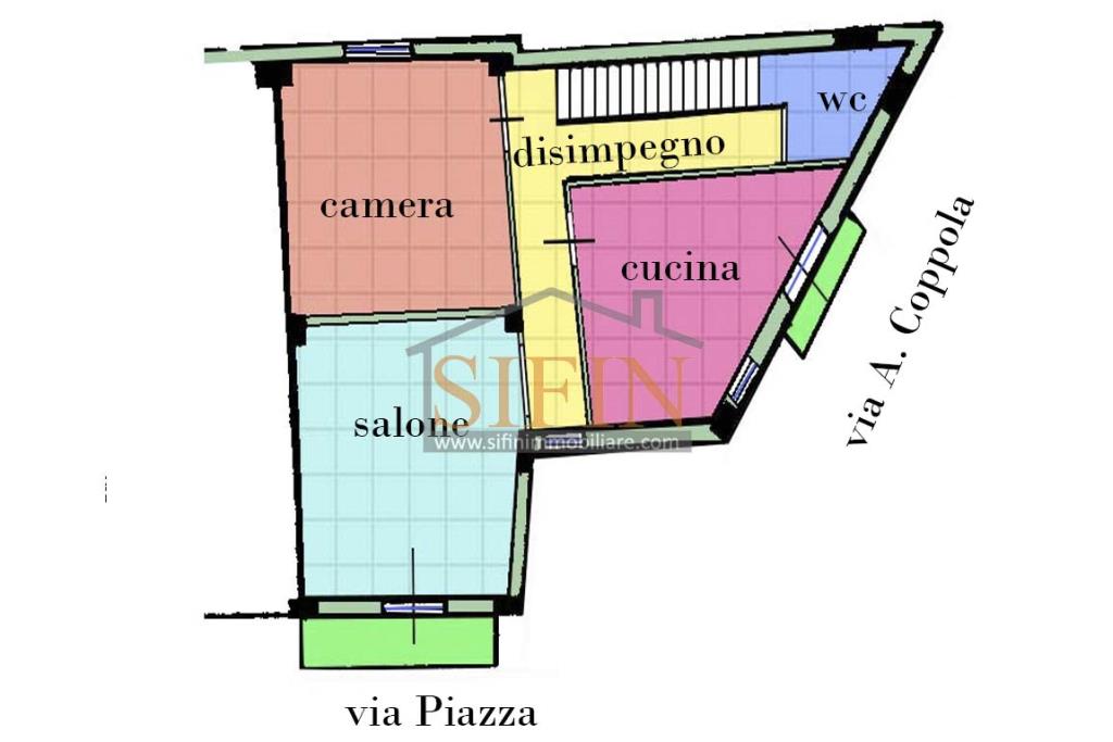 Appartamento indipendente - San Sossio Baronia (AV) via Aniello Coppola, (adiacente piazza Tre Cannelle) proponiamo in vendita appartamento di complessivi mq. 85,00, con ingresso indipendente