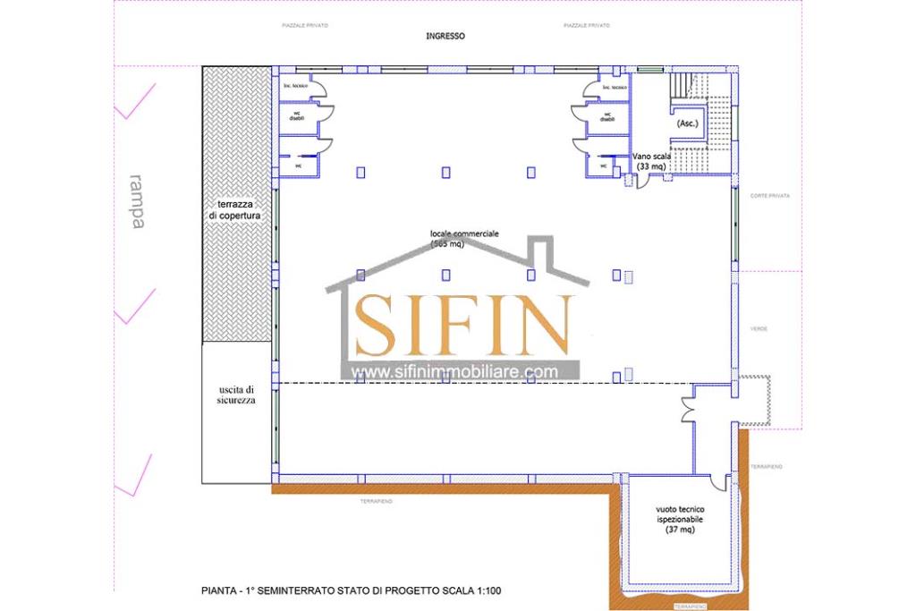 Locale affitto centro commerciale - proponiamo in locazione locali idonei sia per attivit commerciali e/o show-room con disponibilit di varie metrature che vanno da un minimo di mq. 200,00 ad un massimo di mq. 550,00 piano S1.