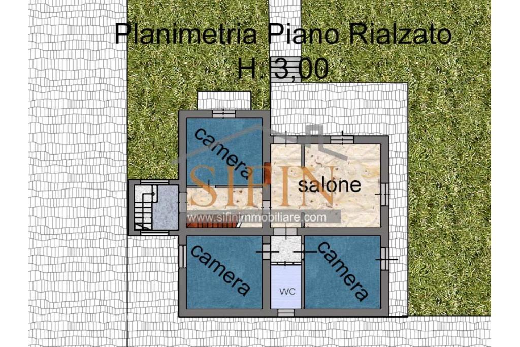 Villa con Giardino - Villa di mq. 400,00 ca. oltre a mq. 56,00 di garage e dependance autonoma di mq. 80,00 il tutto circondato da mq. 1.500,00 di giardino 