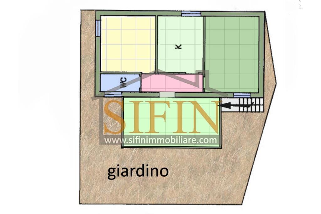 Casa con giardino - Montemarano (AV), proponiamo in vendita casa semindipendente (appartamento) ubicata alla Contrada Acquavivola, composta da veranda d'ingresso, corridoio, cucina due camere e bagno al piano rialzato per un totale di complesivi mq. 75,00 ca. oltre ad un deposito di mq. 15,00 al piano seminterrato e piccolo giardino di mq. 70,00 ca.